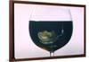 Standing Rib Roast Reflected in a Glass of Red Wine-John Dominis-Framed Photographic Print