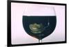 Standing Rib Roast Reflected in a Glass of Red Wine-John Dominis-Framed Photographic Print