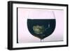 Standing Rib Roast Reflected in a Glass of Red Wine-John Dominis-Framed Photographic Print