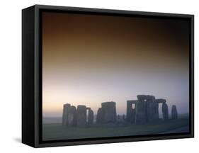 Standing Stone Circle at Sunrise, Stonehenge, Wiltshire, England, UK, Europe-Dominic Webster-Framed Stretched Canvas