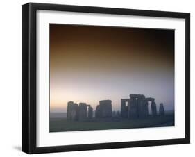 Standing Stone Circle at Sunrise, Stonehenge, Wiltshire, England, UK, Europe-Dominic Webster-Framed Photographic Print