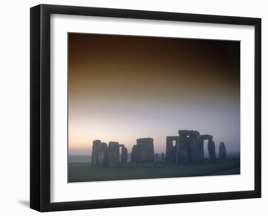 Standing Stone Circle at Sunrise, Stonehenge, Wiltshire, England, UK, Europe-Dominic Webster-Framed Photographic Print