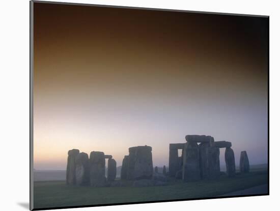 Standing Stone Circle at Sunrise, Stonehenge, Wiltshire, England, UK, Europe-Dominic Webster-Mounted Photographic Print
