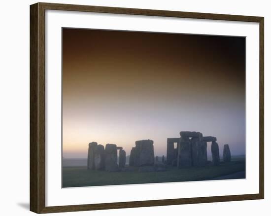 Standing Stone Circle at Sunrise, Stonehenge, Wiltshire, England, UK, Europe-Dominic Webster-Framed Photographic Print