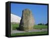 Standing Stone, Newgrange, Unesco World Heritage Site, County Meath, Leinster, Republic of Ireland-Nedra Westwater-Framed Stretched Canvas