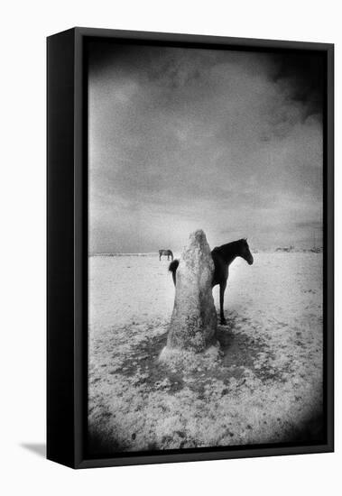 Standing Stone, Zennor, Cornwall-Simon Marsden-Framed Stretched Canvas