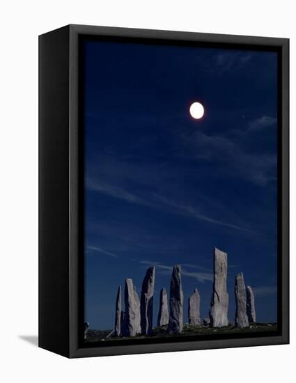 Standing Stones, Callanish, Isle of Lewis, Outer Hebrides, Scotland, United Kingdom-Adam Woolfitt-Framed Stretched Canvas