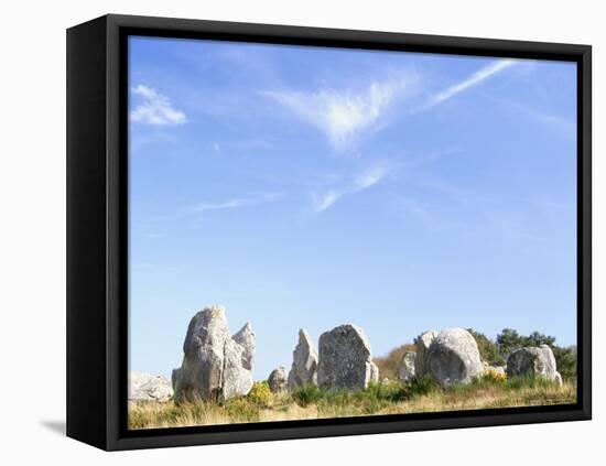 Standing Stones, Carnac, Morbihan, Brittany, France-David Hughes-Framed Stretched Canvas