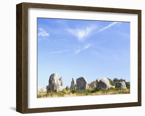 Standing Stones, Carnac, Morbihan, Brittany, France-David Hughes-Framed Photographic Print