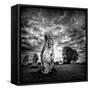 Standing Stones in Countryside-Rory Garforth-Framed Stretched Canvas