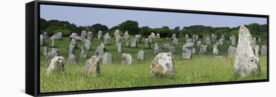 Standing Stones in the Menec Alignment at Carnac, Brittany, France-Philippe Clement-Framed Stretched Canvas