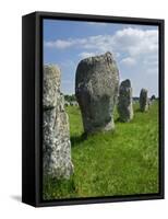 Standing Stones in the Menec Alignment at Carnac, Brittany, France-Philippe Clement-Framed Stretched Canvas