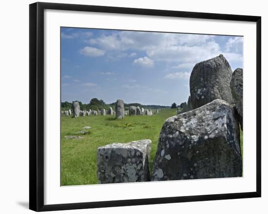 Standing Stones in the Menec Alignment at Carnac, Brittany, France-Philippe Clement-Framed Photographic Print