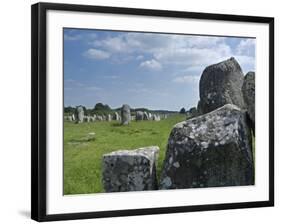 Standing Stones in the Menec Alignment at Carnac, Brittany, France-Philippe Clement-Framed Photographic Print