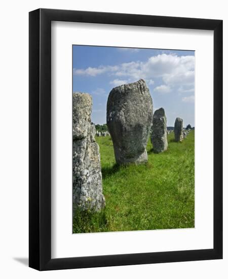 Standing Stones in the Menec Alignment at Carnac, Brittany, France-Philippe Clement-Framed Photographic Print