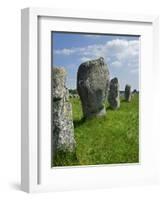 Standing Stones in the Menec Alignment at Carnac, Brittany, France-Philippe Clement-Framed Photographic Print