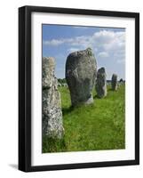 Standing Stones in the Menec Alignment at Carnac, Brittany, France-Philippe Clement-Framed Photographic Print