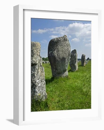 Standing Stones in the Menec Alignment at Carnac, Brittany, France-Philippe Clement-Framed Photographic Print