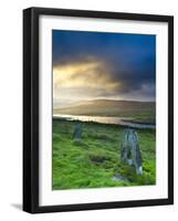 Standing Stones Near Portmagee, Valentia Island, Co Kerry, Ireland-Doug Pearson-Framed Photographic Print