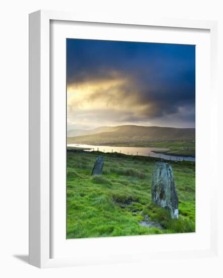 Standing Stones Near Portmagee, Valentia Island, Co Kerry, Ireland-Doug Pearson-Framed Photographic Print