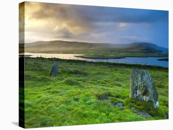 Standing Stones Near Portmagee, Valentia Island, Co Kerry, Ireland-Doug Pearson-Stretched Canvas