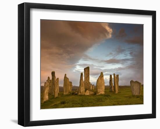 Standing Stones of Callanish at Dawn, Callanish, Near Carloway. Isle of Lewis, Scotland, UK-Lee Frost-Framed Photographic Print