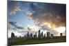 Standing Stones of Callanish at Sunset with Dramatic Sky in the Background-Lee Frost-Mounted Photographic Print