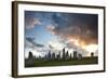 Standing Stones of Callanish at Sunset with Dramatic Sky in the Background-Lee Frost-Framed Photographic Print