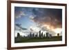 Standing Stones of Callanish at Sunset with Dramatic Sky in the Background-Lee Frost-Framed Photographic Print