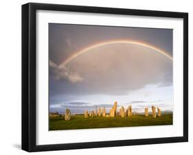 Standing Stones of Callanish, Isle of Lewis, Western Isles, Scotland-Martin Zwick-Framed Premium Photographic Print