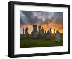 Standing Stones of Callanish, Isle of Lewis, Western Isles, Scotland-Martin Zwick-Framed Photographic Print