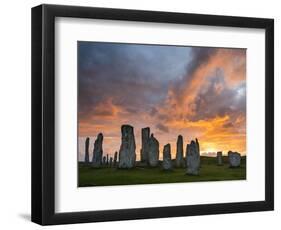 Standing Stones of Callanish, Isle of Lewis, Western Isles, Scotland-Martin Zwick-Framed Photographic Print