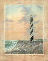 Standing Tall (Striped Lighthouse) Art Print Poster-null-Lamina Framed Poster