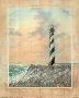 Standing Tall (Striped Lighthouse) Art Print Poster-null-Lamina Framed Poster