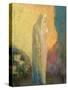 Standing Veiled Woman-Odilon Redon-Stretched Canvas