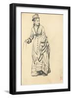 Standing Woman Holding Her Dress, C. 1872-1875-Ilya Efimovich Repin-Framed Giclee Print