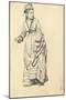 Standing Woman Holding Her Dress, C. 1872-1875-Ilya Efimovich Repin-Mounted Giclee Print