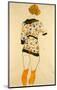 Standing Woman in a Patterned Blouse-Egon Schiele-Mounted Giclee Print