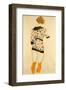 Standing Woman in a Patterned Blouse-Egon Schiele-Framed Art Print