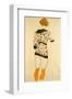 Standing Woman in a Patterned Blouse-Egon Schiele-Framed Art Print