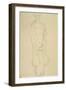 Standing Woman in Coat-Gustav Klimt-Framed Giclee Print