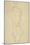 Standing Woman in Coat-Gustav Klimt-Mounted Giclee Print