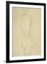 Standing Woman in Coat-Gustav Klimt-Framed Giclee Print