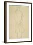 Standing Woman in Coat-Gustav Klimt-Framed Giclee Print