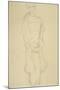 Standing Woman in Coat-Gustav Klimt-Mounted Giclee Print