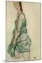 Standing Woman in Green Shirt, 1914-Egon Schiele-Mounted Giclee Print