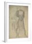 Standing Woman Leaning on a Chair-Gustav Klimt-Framed Giclee Print