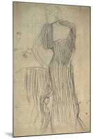 Standing Woman Leaning on a Chair-Gustav Klimt-Mounted Giclee Print