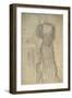 Standing Woman Leaning on a Chair-Gustav Klimt-Framed Giclee Print