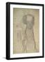 Standing Woman Leaning on a Chair-Gustav Klimt-Framed Giclee Print
